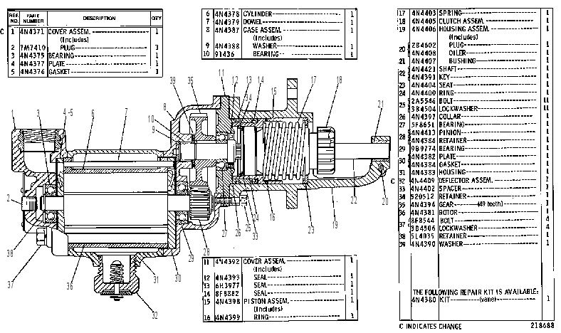 Стартер пневматический 6N4148 CAT