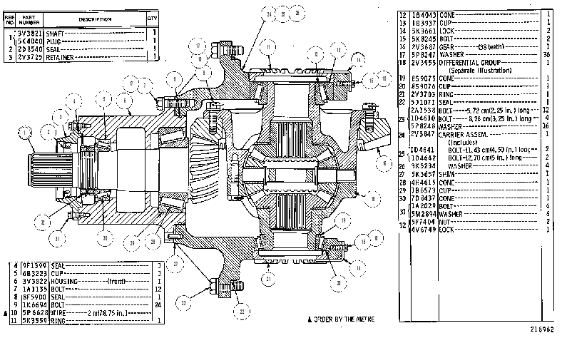 Дифференциал с конической передачей 3V3857 CAT