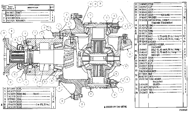 Дифференциал с конической передачей 3V3858 CAT