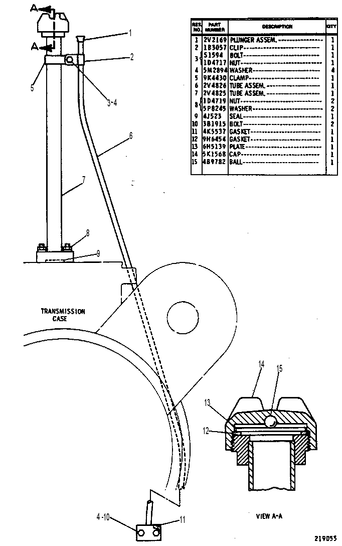 Заливная горловина масла трансмиссии 2V4554 CAT