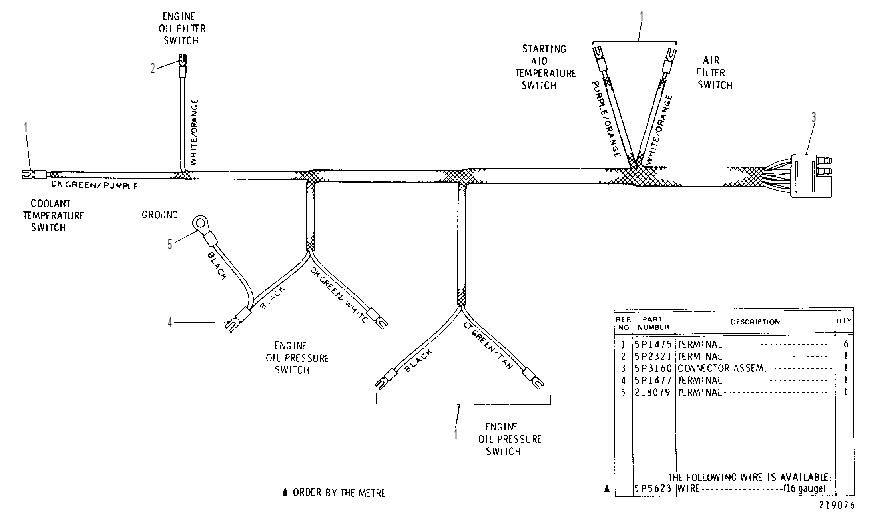 HARNESS ASSEMBLY-L.H.-ENGINE 4V0398 CAT