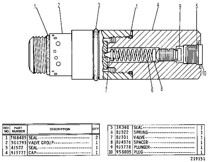 Клапан предохранительный 3G2670 CAT