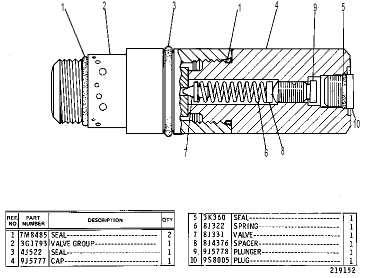 Клапан предохранительный 3G7613 CAT