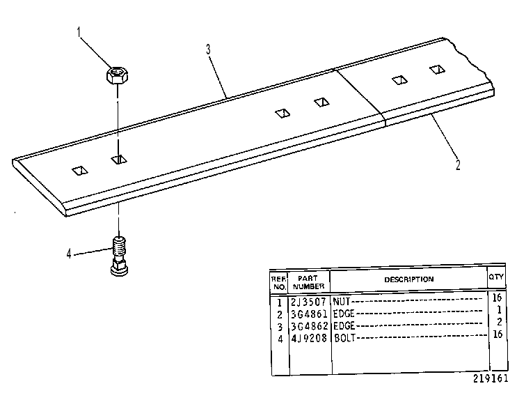 Режущая кромка 3G4863 CAT