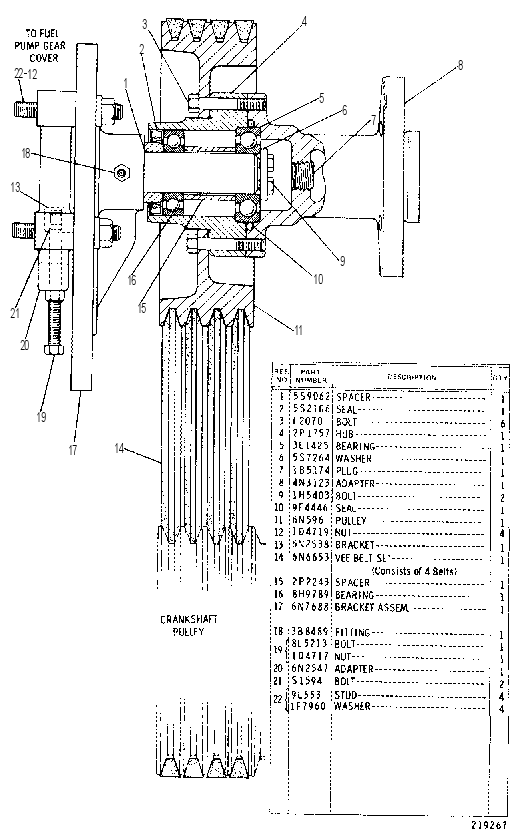FAN DRIVE GROUP 7N2842 CAT