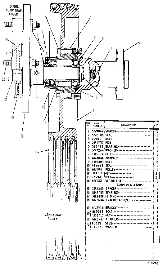 FAN DRIVE GROUP 7N2843 CAT