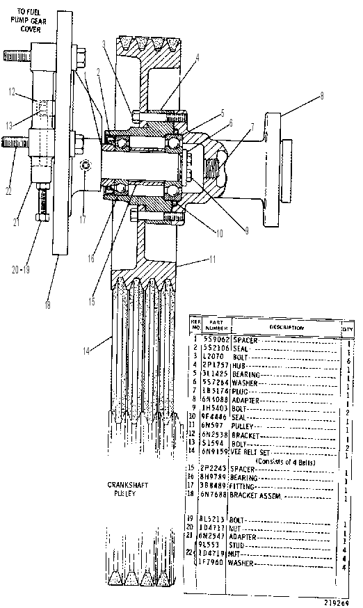 FAN DRIVE GROUP 7N2844 CAT