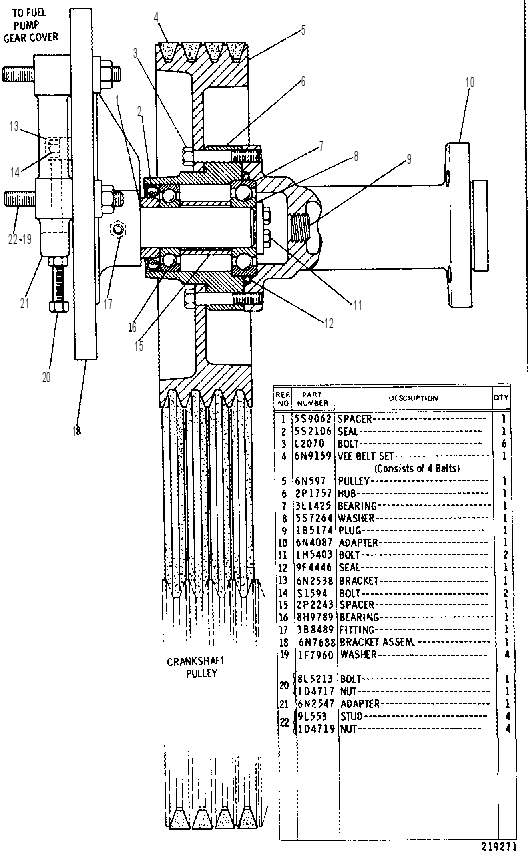 FAN DRIVE GROUP 7N2846 CAT