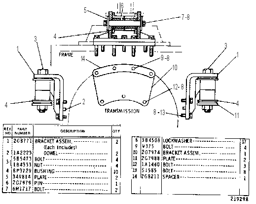 Крепление трансмиссии 2G8770 CAT