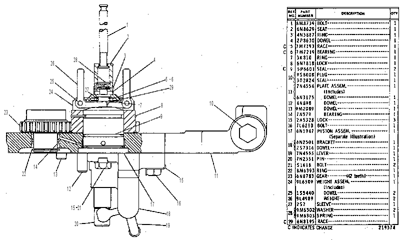 PLATE GP-GOVERNOR ADAPTER 9N3684 CAT