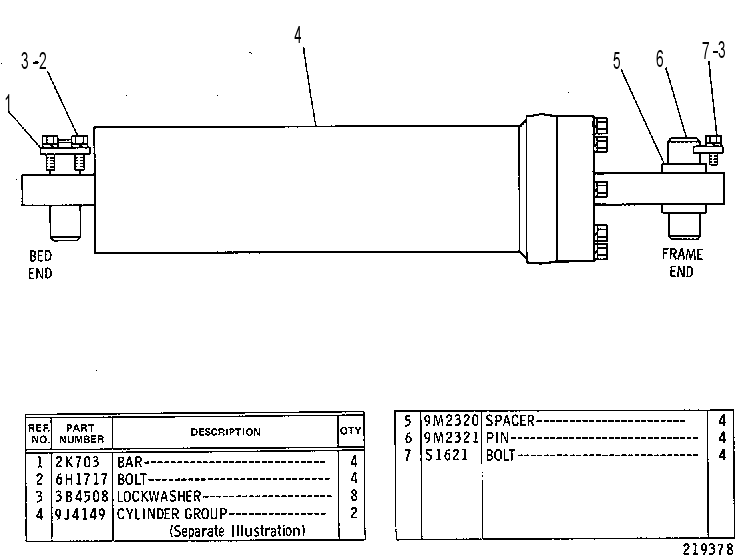 CYLINDER & MTG GP-HOIST 9D8915 CAT