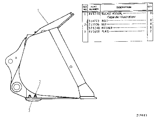 GENERAL PURPOSE BUCKET GROUP-NOMINAL HEAPED 4V1820 CAT