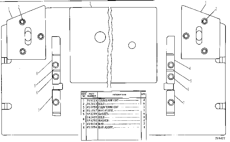 Противовес 4V3440 CAT