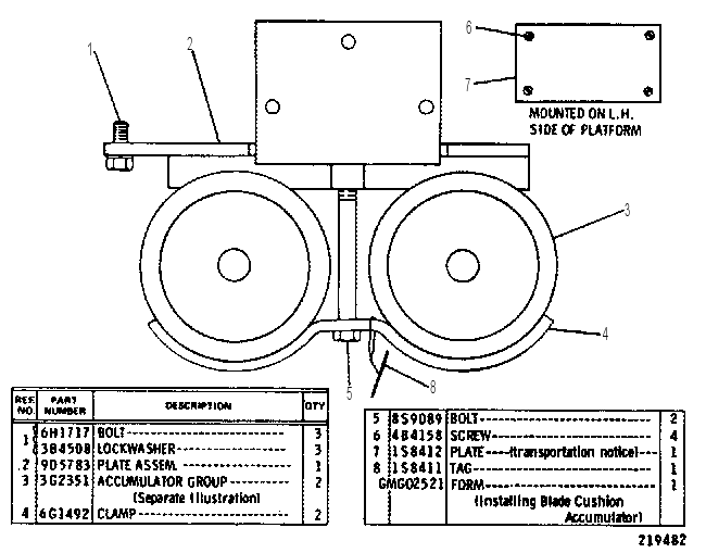 ACCUMULATOR AND MOUNTING GROUP 2G9415 CAT