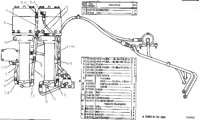 Трубопроводы рабочего тормоза 9D8965 CAT