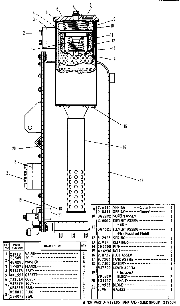 TANK & FILTER GP-STEERING 9J7185 CAT