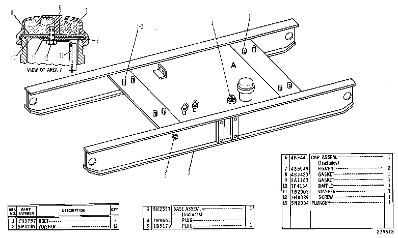 FUEL TANK & BASE GROUP 5N2358 CAT
