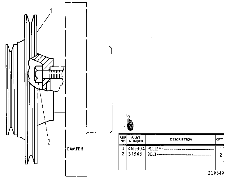 PULLEY GROUP 4N4304 CAT
