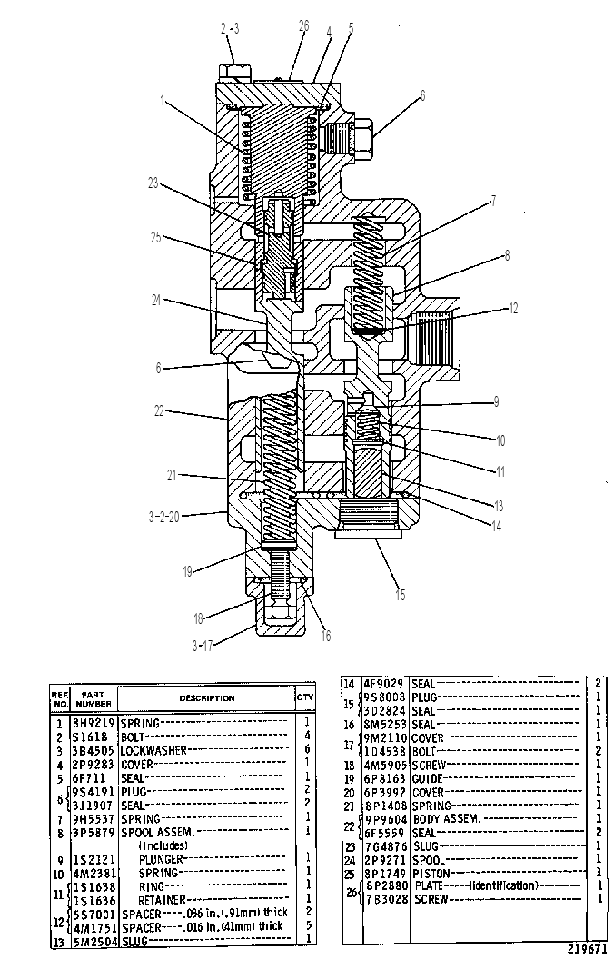 VALVE GP-SEQUENCE 8P3877 CAT