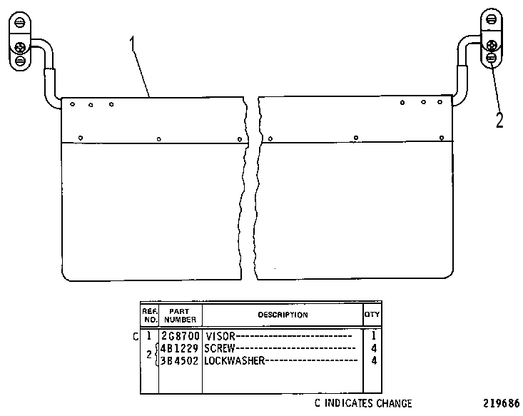 CAB VISOR GROUP 8D6600 CAT