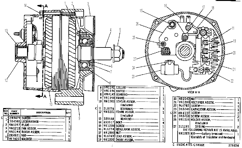 Генератор 9L6298 CAT