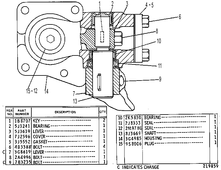 LEVER HOUSING GROUP 3G5081 CAT