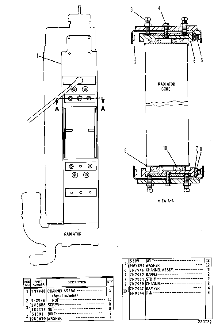 RADIATOR DAMPENING CONVERSION GROUP 7N7953 CAT