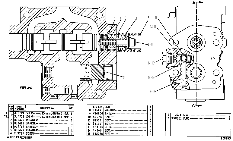VALVE GROUP 3G6542 CAT