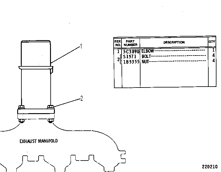 EXHAUST PIPE GROUP 4N8279 CAT