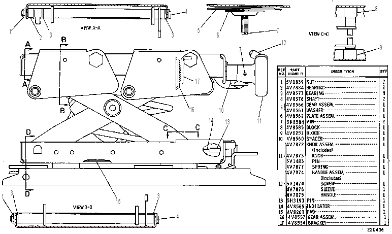 Подвеска сиденья 4V8596 CAT