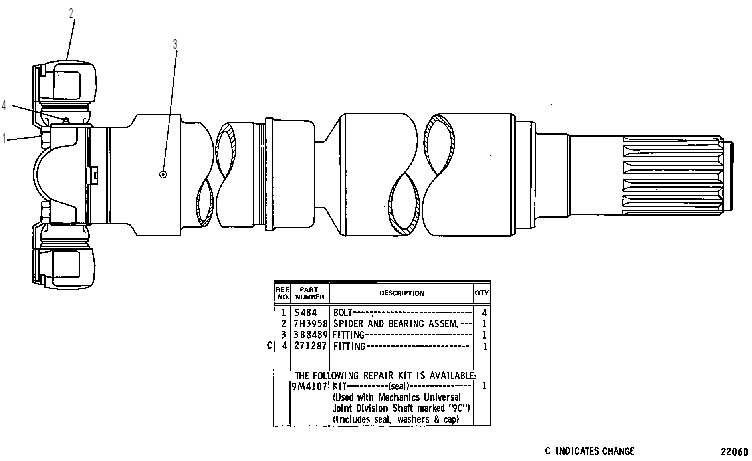 SLIP JOINT GROUP 4V2755 CAT