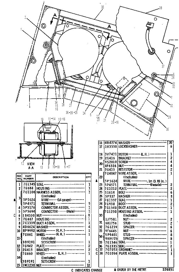 BLOWER GROUP 7G3825 CAT