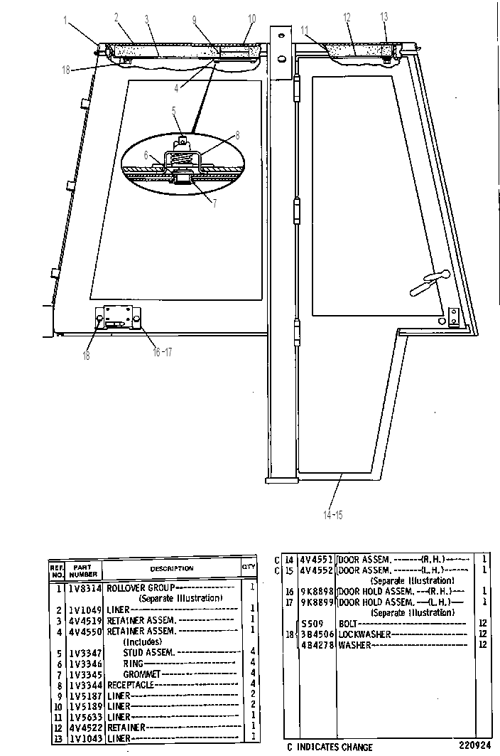 Каркас безопасности (ROPS) 4V4707 CAT