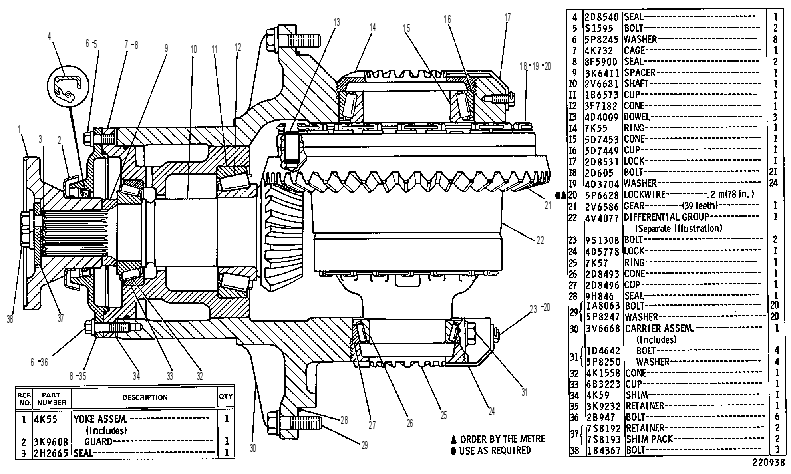Дифференциал с конической передачей 3V6592 CAT