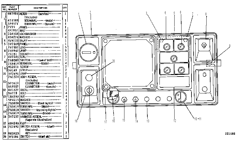 Панель приборов 5V1455 CAT