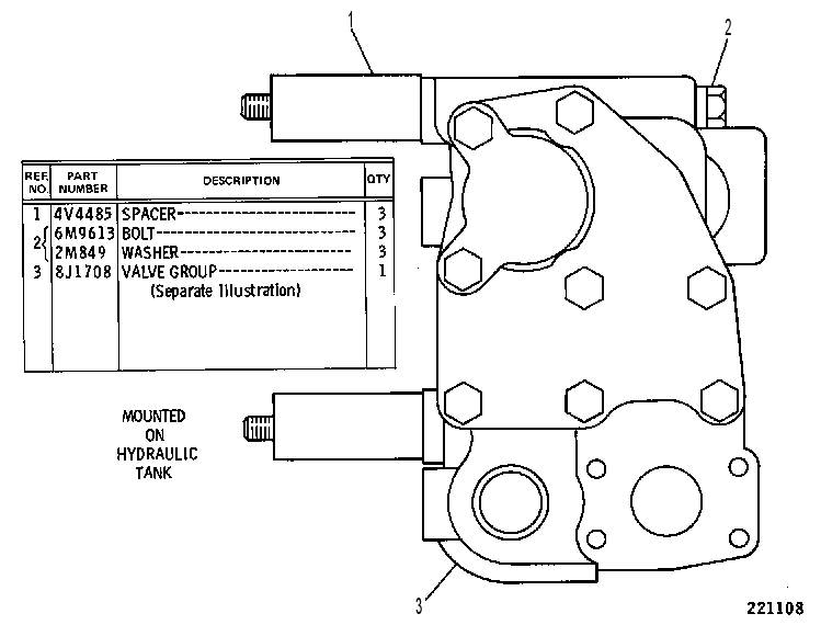 Клапан с креплением 5V0399 CAT