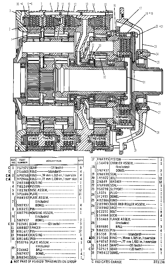 Планетарная трансмиссия 9S4420 CAT