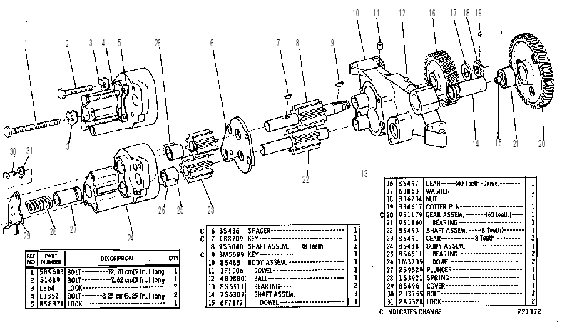 GEAR PUMP GROUP 7S9461 CAT