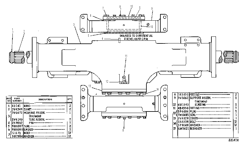 AXLE GP-OSCILLATING 3V6145 CAT