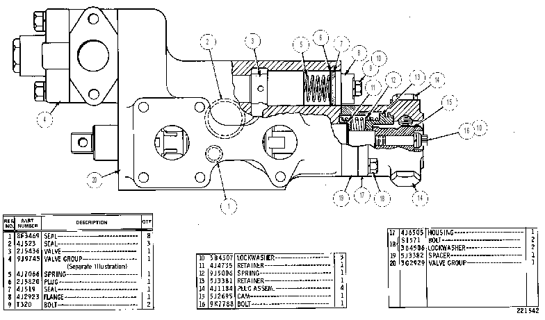 Распределительный клапан 9J9746 CAT