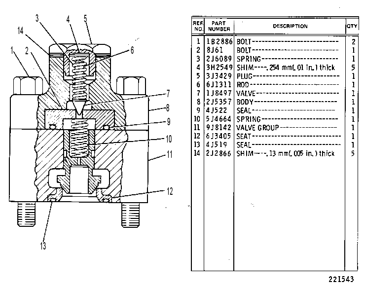 RELIEF VALVE GROUP-PILOT OPERATED 9J9745 CAT
