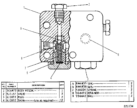 Клапан предохранительный 3G6473 CAT