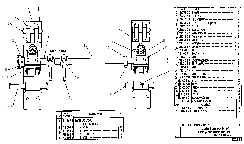 BRAKE GP-WINCH 2K3810 CAT