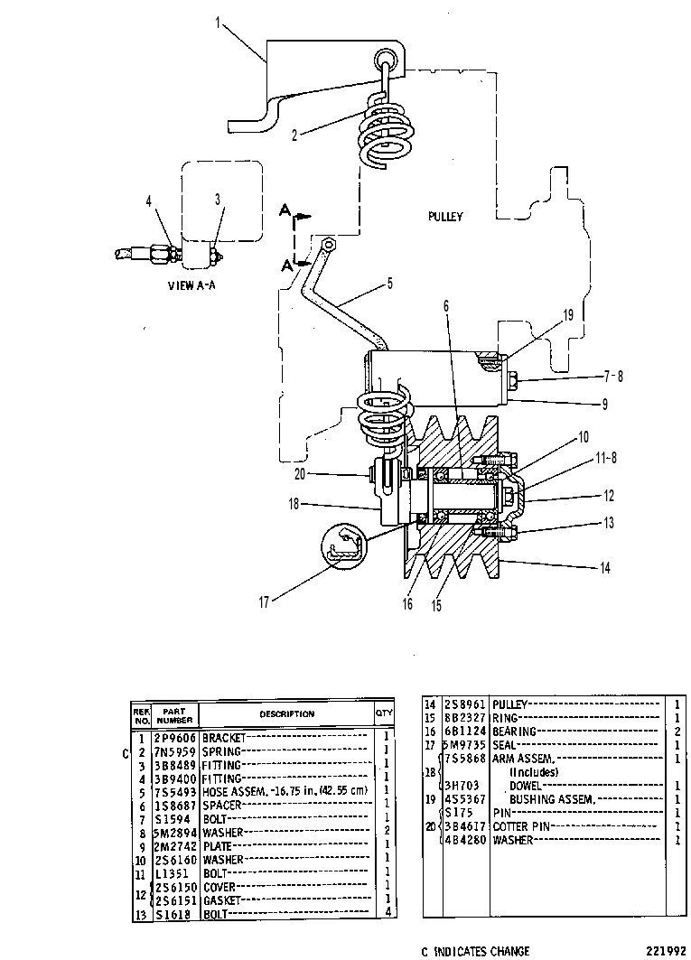 TIGHTENER GP-BELT 6N1575 CAT