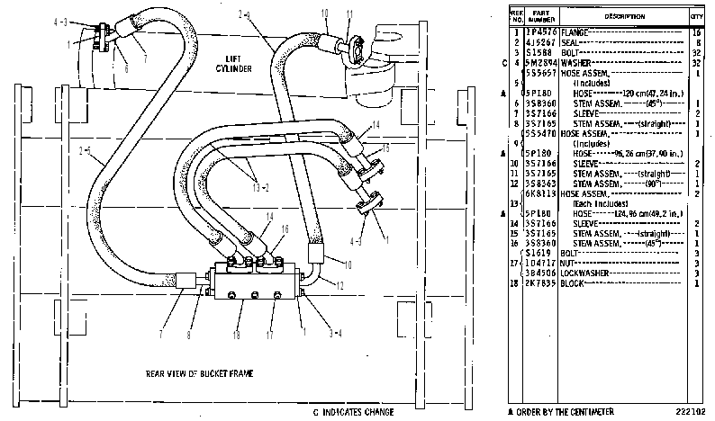 FRONT HYDRAULIC LINES GROUP 9K6492 CAT