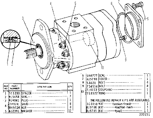 Насос шестерённый 3G5958 CAT