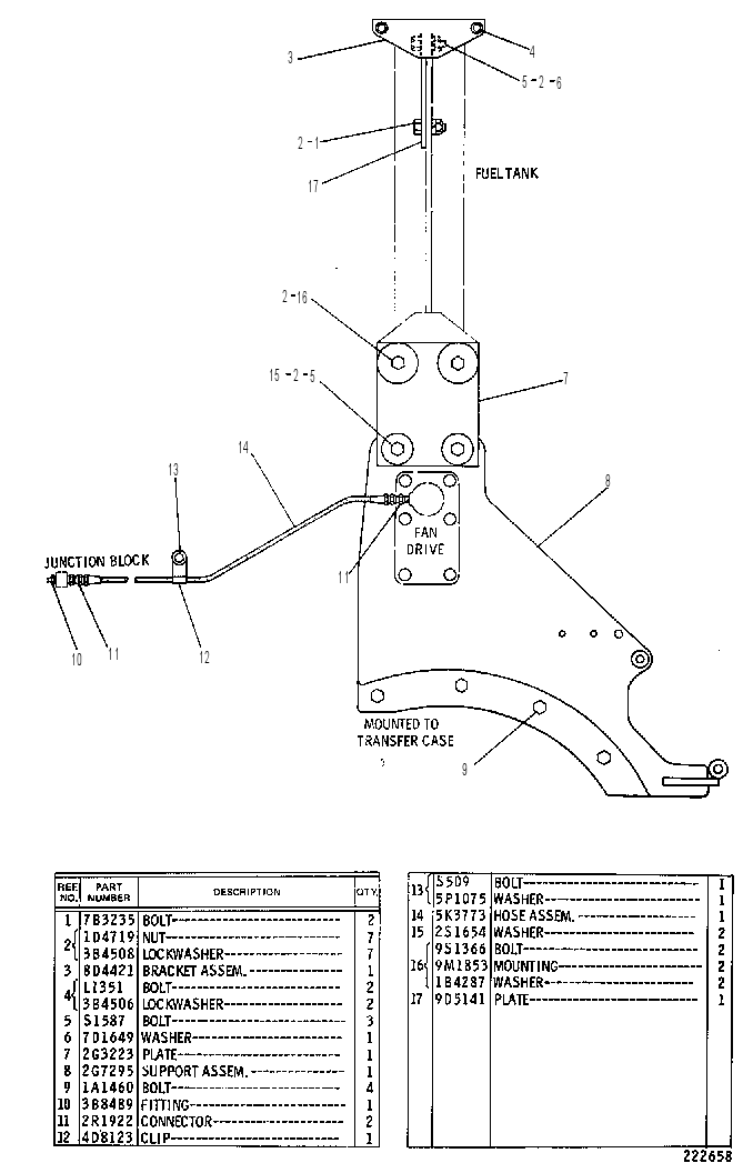SUPPORT GP-ALTERNATOR & FAN 6G0350 CAT