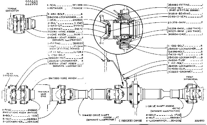 DRIVE SHAFT GROUP 3K0062 CAT