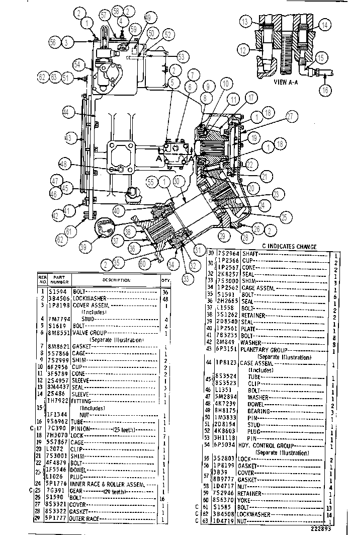 TRANSFER CASE AND GEAR GROUP 6P3152 CAT