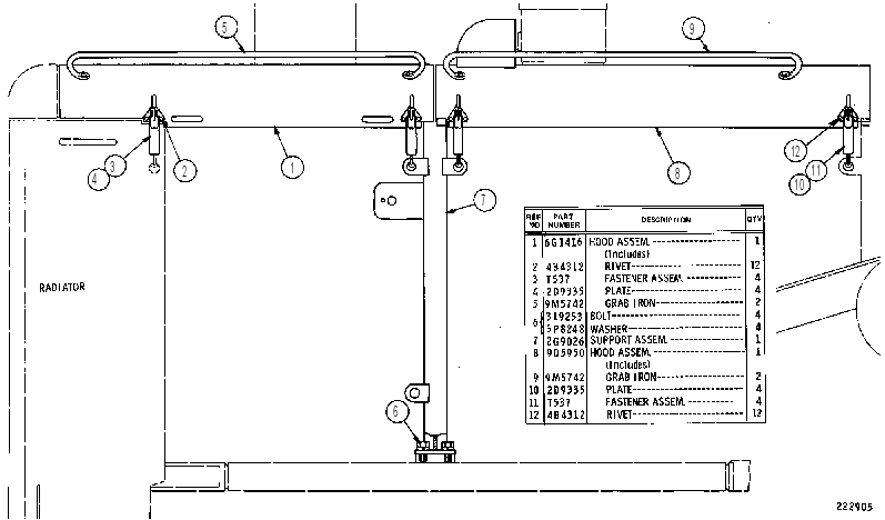 Капот 2G9025 CAT